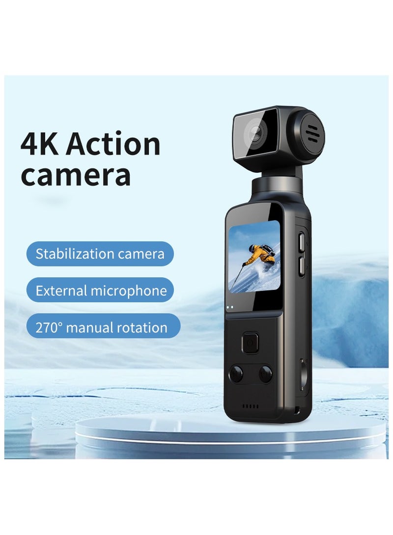 BlueFire 4K 270° Action Sport Camera Waterproof 30M with WiFi, EIS Stabilization, Wide Angle Lens, 1.33 Inch LCD Screen, Loop Recording, 4K/2.7K/1080P/720P Video, 20MP Photos, Supports TF Card up to 128GB (Not Included), Underwater Camera for Sports and Outdoor - Image 4