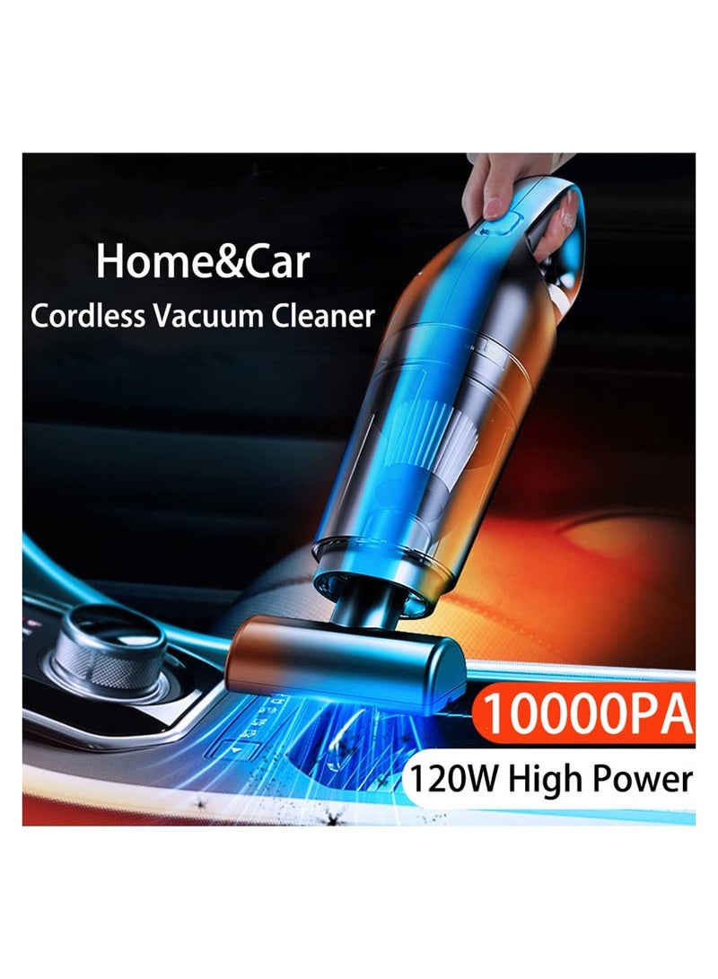 SYOSI Car Vacuum Cleaner, Handheld Vacuum Cordless, 10000Pa Mini Car Hoover, Lightweight, Battery Rechargeable Handheld Vacuum Cleaner, 3 in 1 Sucking Blowing Pumping for Home Car Cleaning, Pet Tool - Image 2