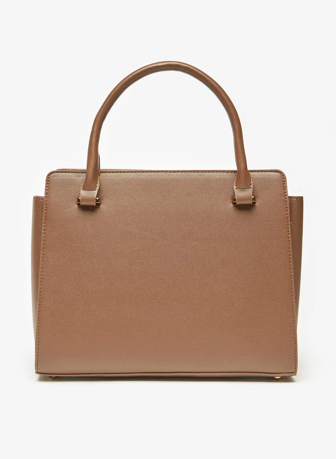 Flora Bella By Shoexpress Solid Tote Bag with Handles and Detachable Strap