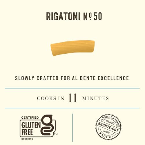 Rummo Gluten Free Rigatoni N.50 - Gluten Free Pasta, Made with Corn & Rice, Rigatoni Pasta Noodles, Pasta from Italy - 12 Ounce (Pack of 1) - Image 3