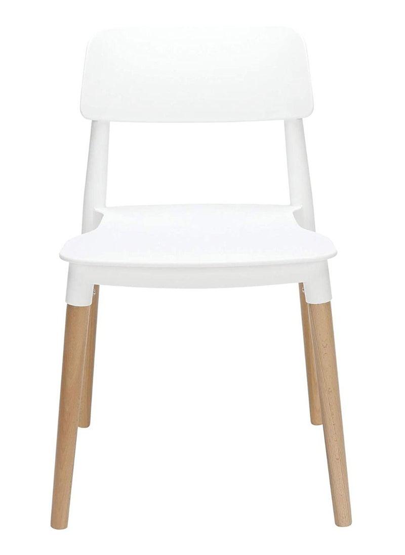 Mahmayi Mahmayi TJ HYL-088 PP Chair with Wooden Legs for Indoor, Outdoor & Dining Chair - White  - Image 5