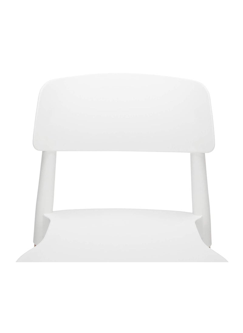 Mahmayi Mahmayi TJ HYL-088 PP Chair with Wooden Legs for Indoor, Outdoor & Dining Chair - White  - Image 2