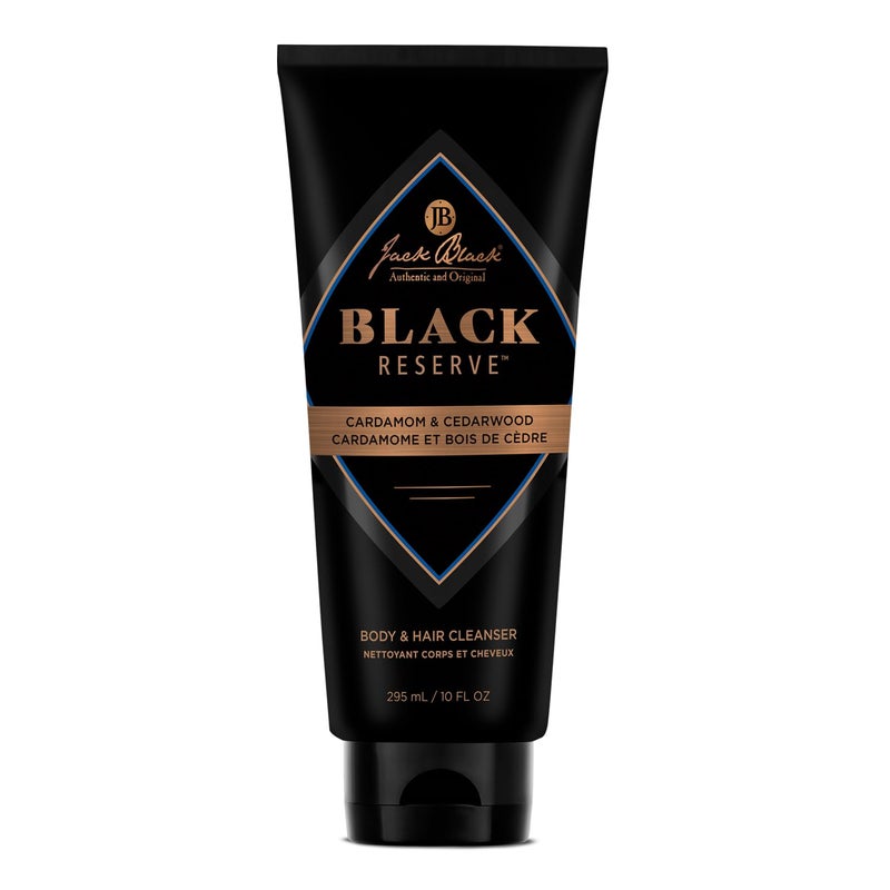 Jack Black Jack Black  Black Reserve Body  Hair Cleanser 10 Fl Oz  Cardamom  Cedarwood  Mens Body Wash Shampoo Haircare DualPurpose Mens Cleanser SulfateFree