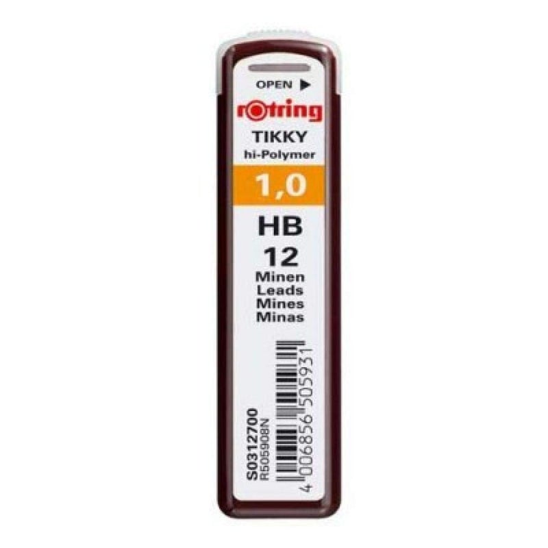 rOtring Replacement Leads for Tikky Mechanical Pencils, 1.0 mm, Hard Black (HB) (S0312700) - Image 1