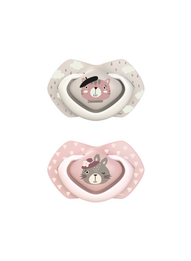 Canpol babies Silicone Soother Light touch 6-18m Symmetrical BONJOUR PARIS 2 pcs - Image 2