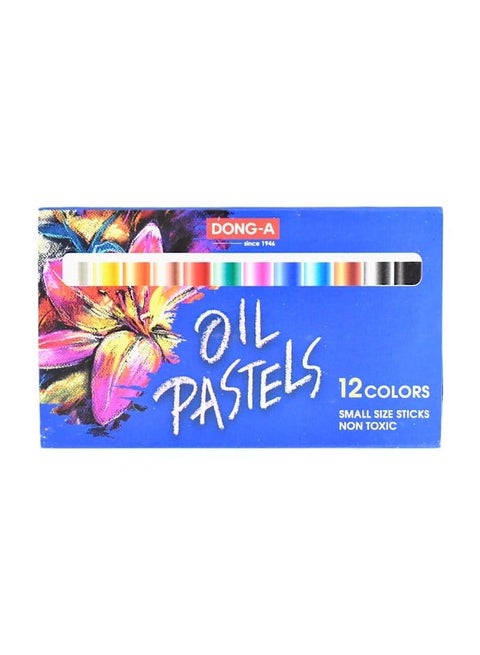 Oil Pastels 12 Colors, Small Size Sticks, Non-Toxic