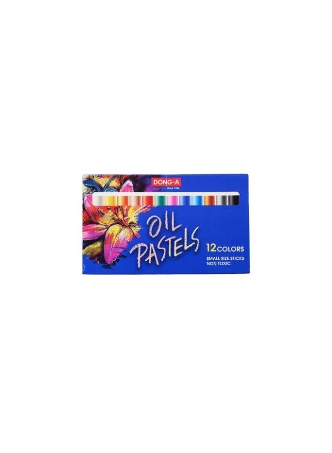 Dong-A Oil Pastels 12 Colors, Small Size Sticks, Non-Toxic - Image 2