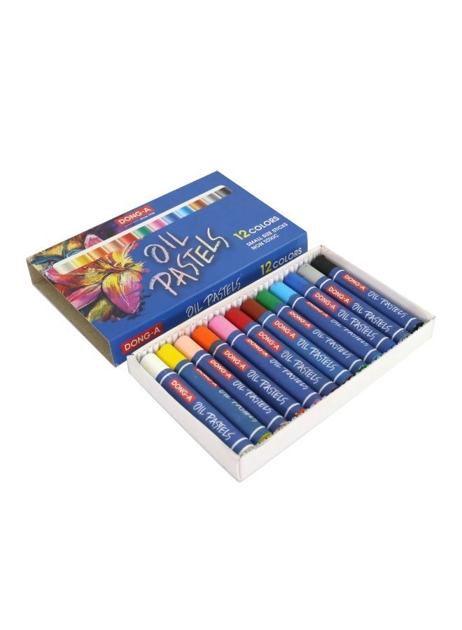 Dong-A Oil Pastels 12 Colors, Small Size Sticks, Non-Toxic - Image 4