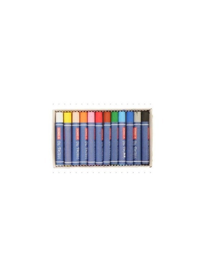 Dong-A Oil Pastels 12 Colors, Small Size Sticks, Non-Toxic - Image 3