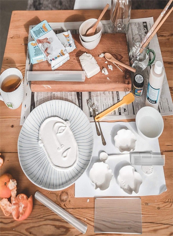 4PCS Acrylic Clay Roller, Clay Cutters Acrylic Sheet Tool Set, Clay Set Clay Tools with Roller Acrylic Sheet for Clay Shaping Modelling Shaping Sculpting Craft - Image 3