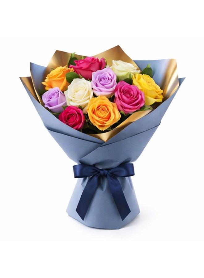 Rainbow Roses, 50cm - 12 Stems, Kenya