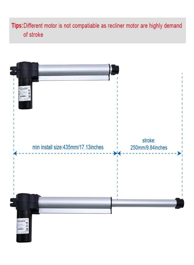 Okin JLDQ-10 Part Model JLDQ.10.435.250D Motor Actuator for Refined Power Recliner Replacement - Image 3