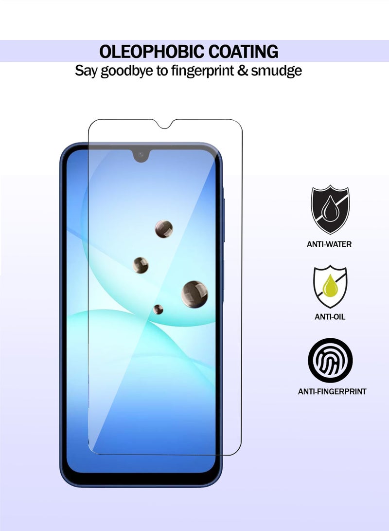 واقي شاشة من الزجاج المقوى لهاتف سامسونج جالاكسي A17 - شفافية عالية، لمسة دقيقة، مضاد للانفجار، حواف مقوسة ناعمة، سهل التركيب، واقي شاشة لهاتف سامسونج جالاكسي A17 - Image 4