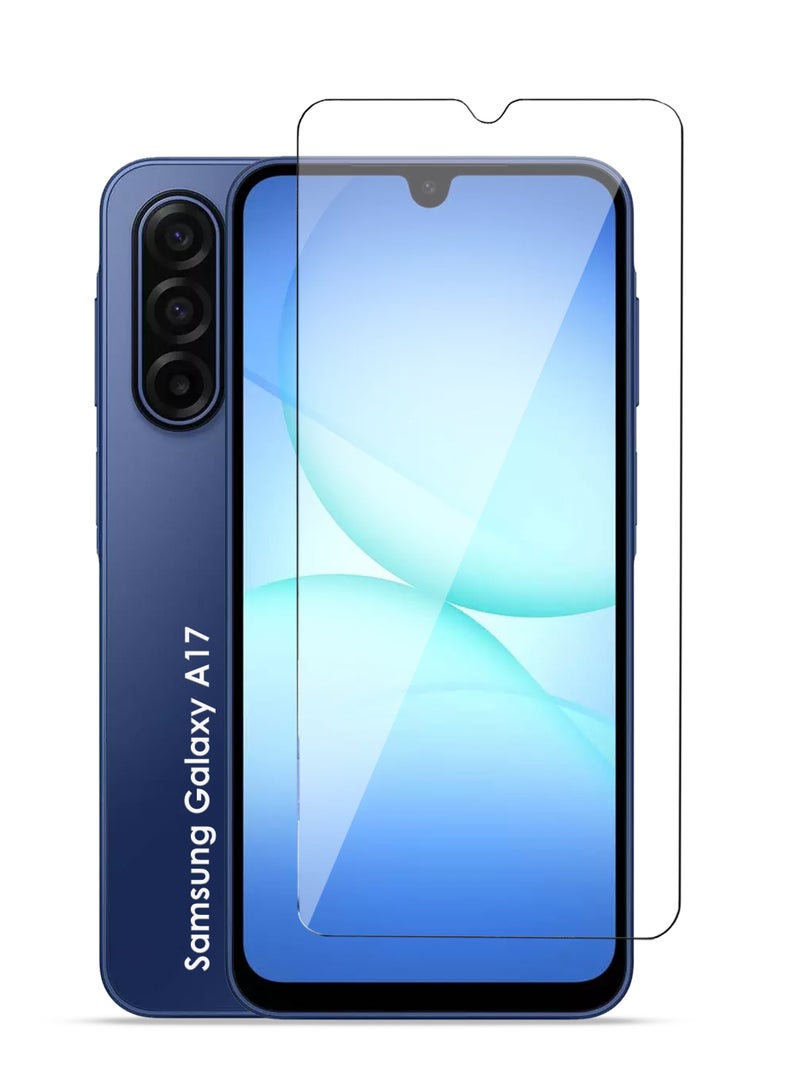 واقي شاشة من الزجاج المقوى لهاتف سامسونج جالاكسي A17 - شفافية عالية، لمسة دقيقة، مضاد للانفجار، حواف مقوسة ناعمة، سهل التركيب، واقي شاشة لهاتف سامسونج جالاكسي A17 - Image 1