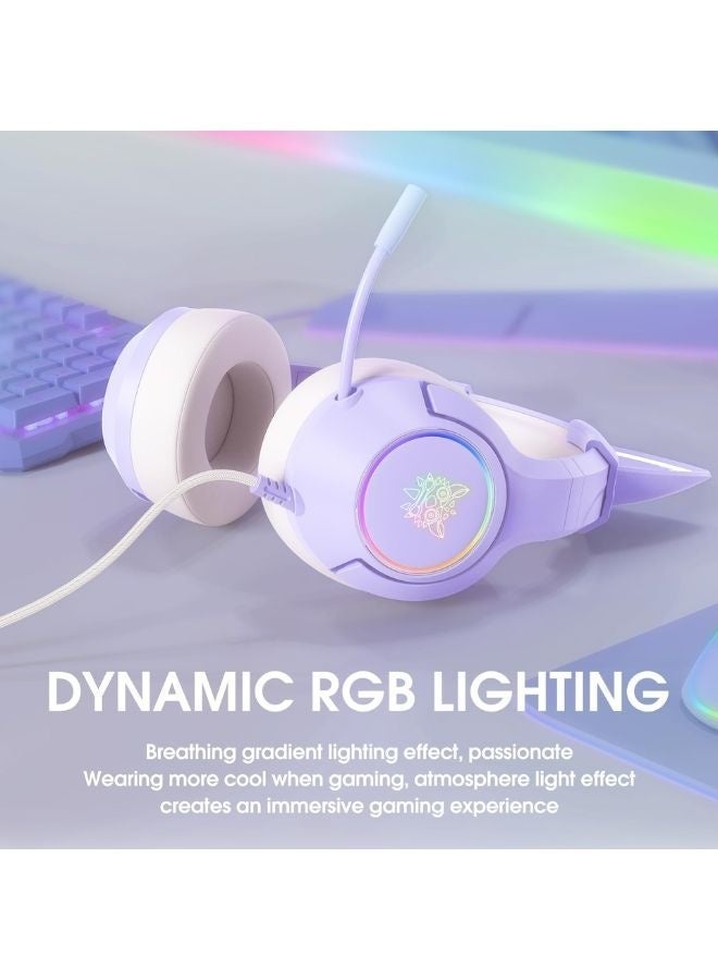 onikuma K9 Wired Gaming Headset Removable Cat Ears Headphones with Microphone - Image 2