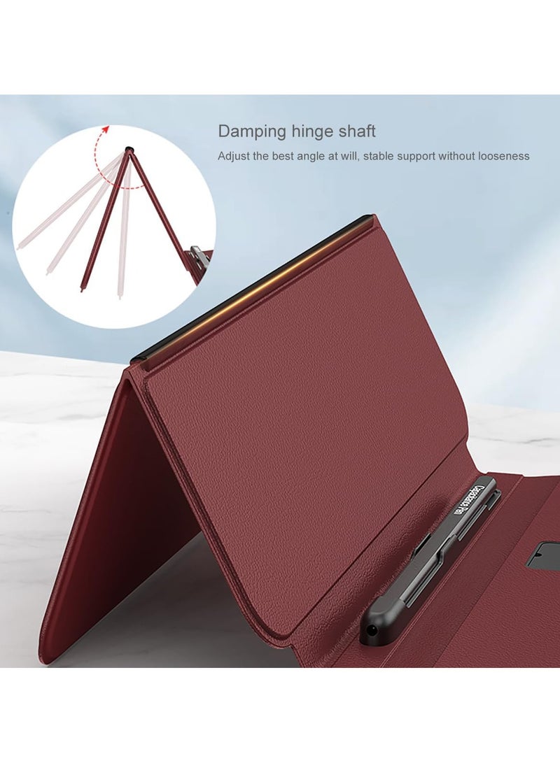 Compatible Mobile Office Keyboard Kit for Huawei Mate XT, Full Leather Keyboard + Stylus + Wireless Bluetooth Mouse, Huawei Mate XT Ultimate Kit Sleeve - Image 3