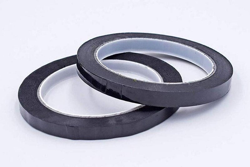Suoirblss 6 Rolls Graphic Art Thin Tape Self-Adhesive Tape Grid Marking Tapes 72 Yard/Roll Whiteboard Gridding Tape Self-Adhesive Artist Tape Desktop Positioning Crossed Tape (Black, Width：3mm) - Image 3