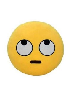 Rolling Eyes Emoji Velvet Cushion (1 Piece) Yellow Emoji Cushion Emoji Pillow Gift For Friends