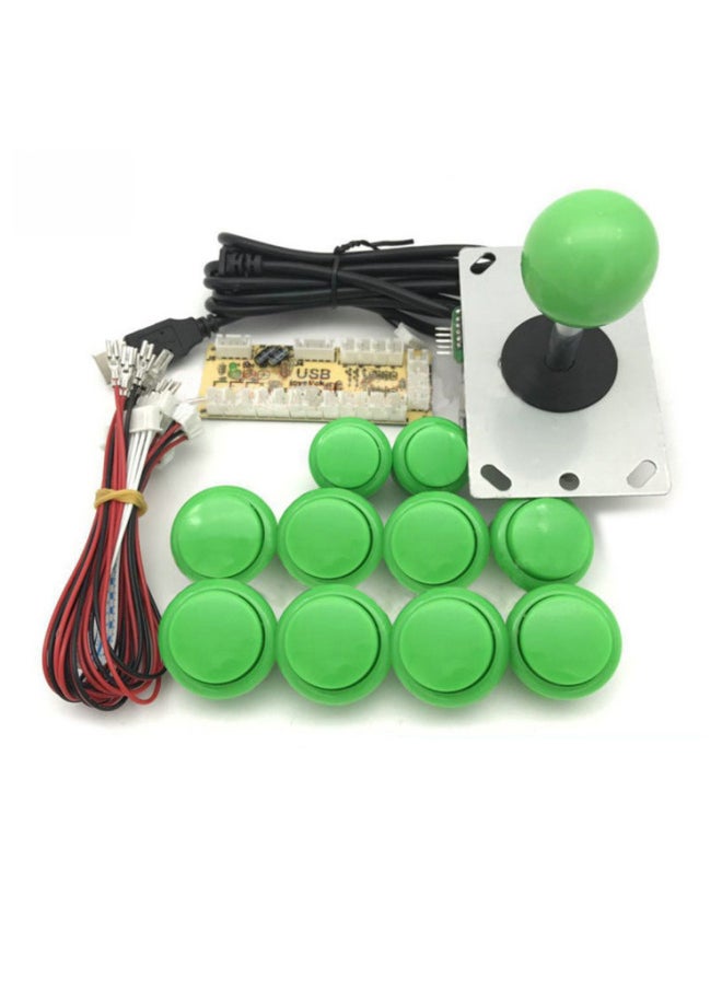 Diy Arcade Kit 30-card Button Switch Game Console Accessories Usb Circuit Board Small Chip Card Digital Computer Game Joystick-Product Color:Package Rocker + Button + Chip Board (yellow)  - Image 3