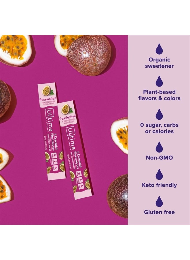 Ultima Replenisher Daily Electrolyte Drink Mix, Passionfruit, 20 Stickpacks each 0.13 oz (3.6g)  - Image 5