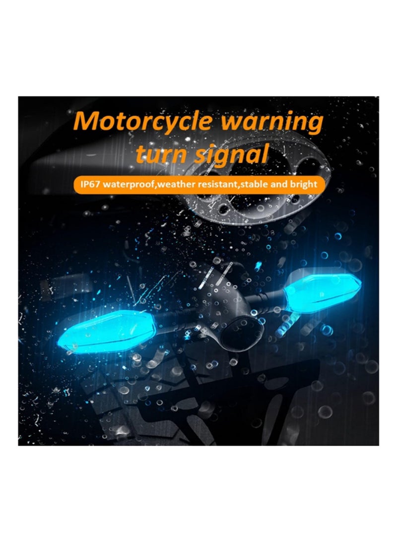 Aikanbo 2 PCS LED Turn Signal Lights Projector For Motorcycle，27 Lighting Modes RGB Flowing Daytime Running Lights，Motorcycle Turn Signal Lights With Arrow Projection - Image 4