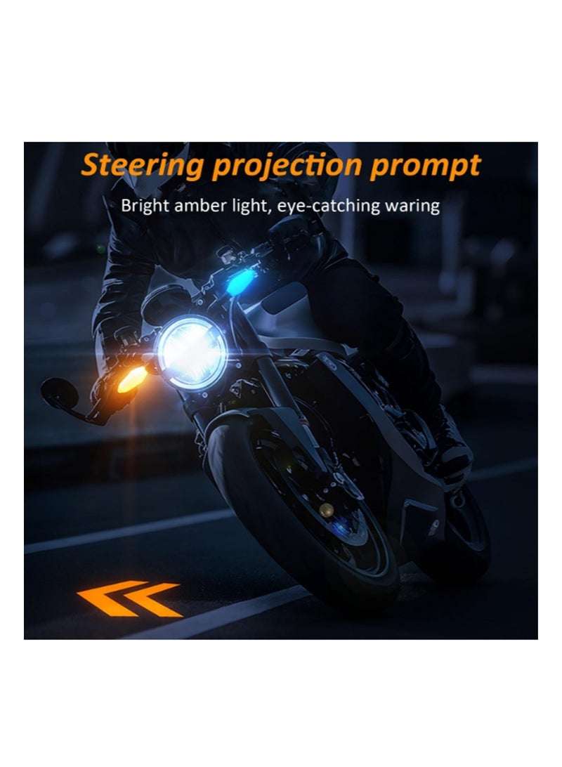 Aikanbo 2 PCS LED Turn Signal Lights Projector For Motorcycle，27 Lighting Modes RGB Flowing Daytime Running Lights，Motorcycle Turn Signal Lights With Arrow Projection - Image 3