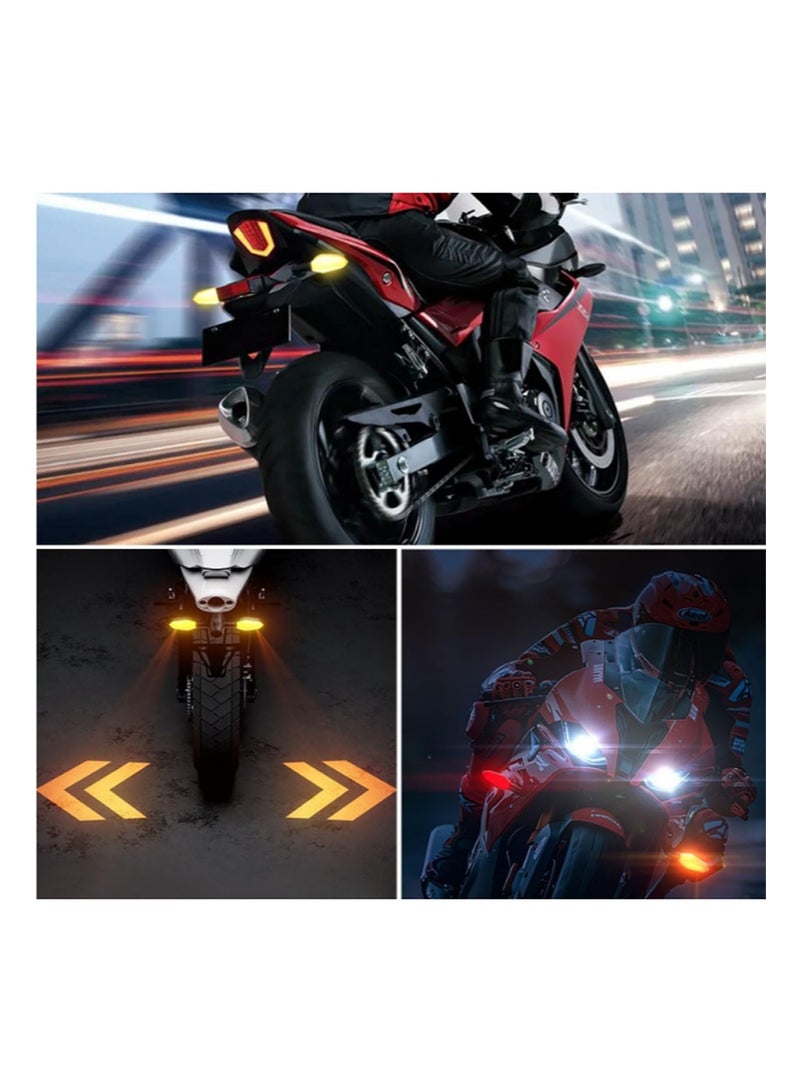 Aikanbo 2 PCS LED Turn Signal Lights Projector For Motorcycle，27 Lighting Modes RGB Flowing Daytime Running Lights，Motorcycle Turn Signal Lights With Arrow Projection - Image 5