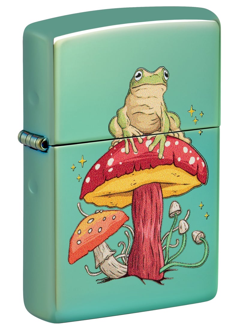 Zippo 48973 28129 Mystical Frog Design High Polish Green Windproof Lighter - Image 1