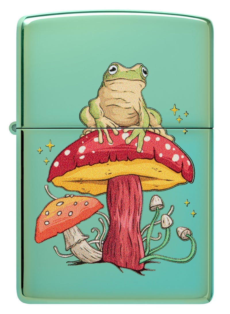 Zippo 48973 28129 Mystical Frog Design High Polish Green Windproof Lighter - Image 2