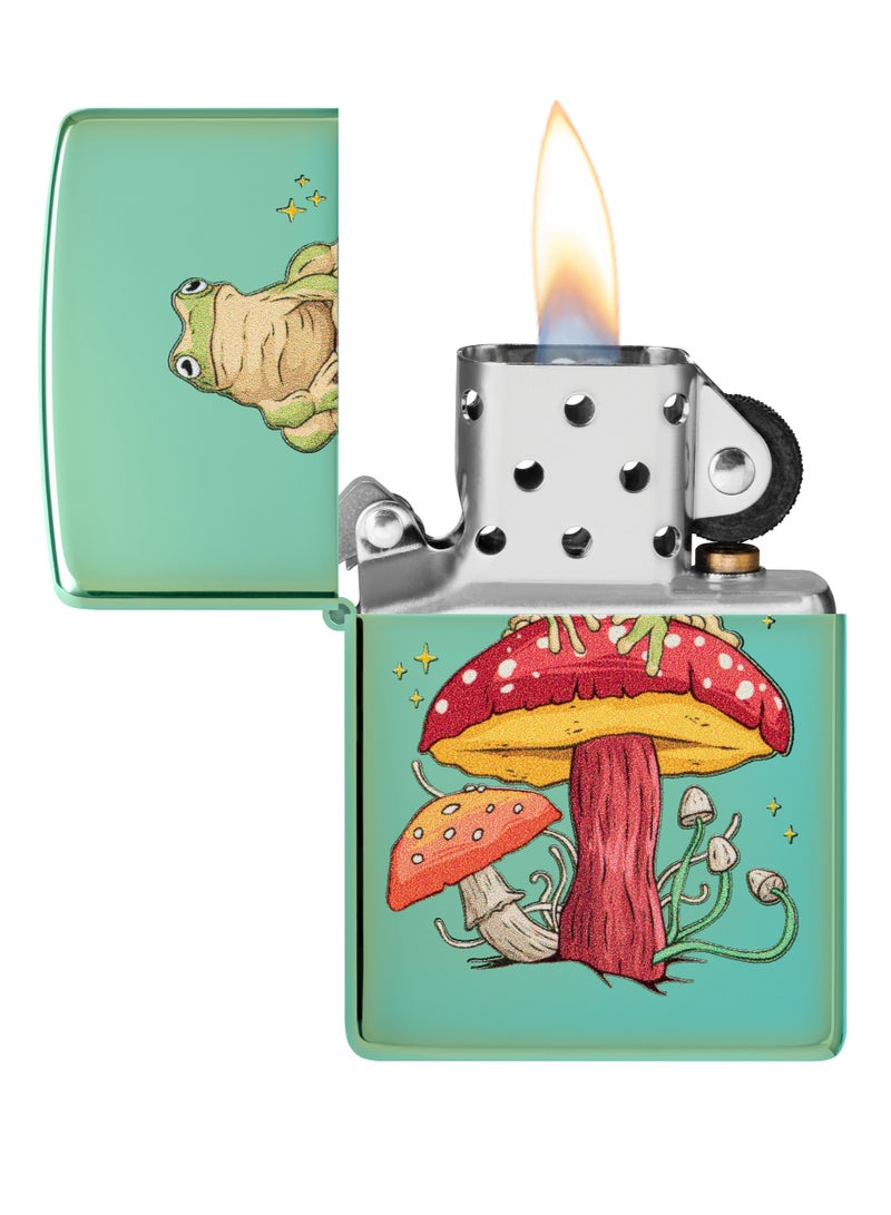 Zippo 48973 28129 Mystical Frog Design High Polish Green Windproof Lighter - Image 3