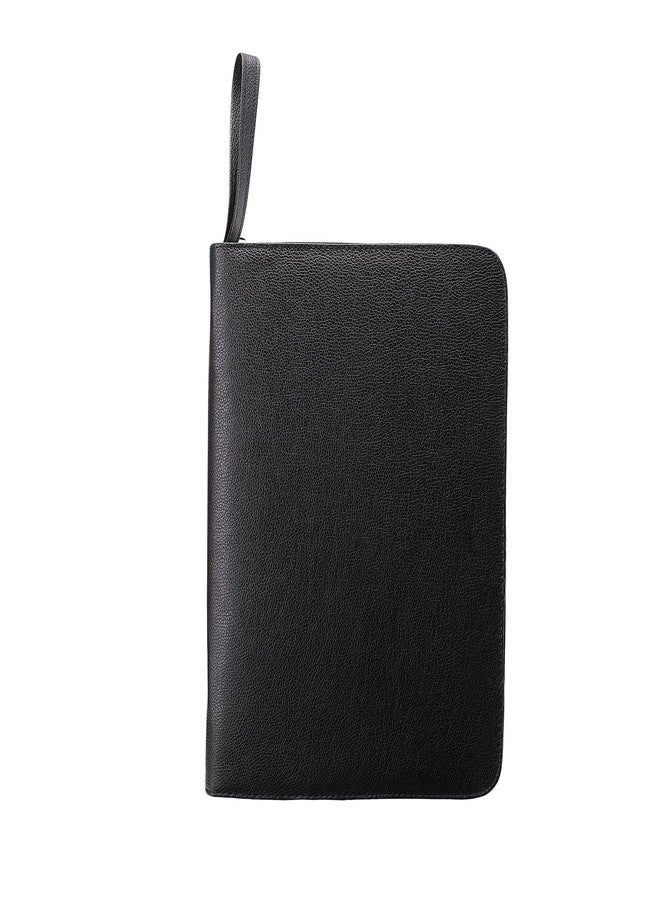Topoomart 48 PU Leather Fountain Pen Case Large Capacity Black Roller Ball Pen Holder Bag Pouch - Image 4