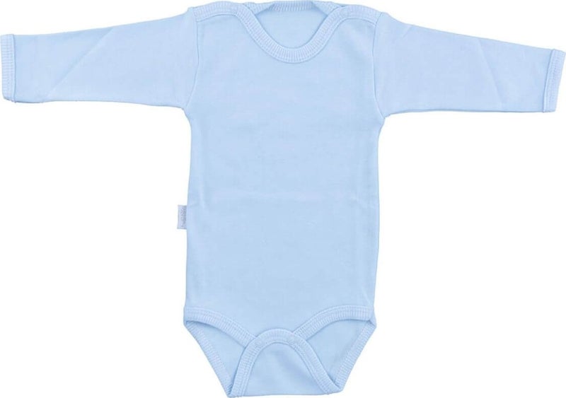 Sebi Baby Blue Body Cotton Long Sleeve Snap Top SB157