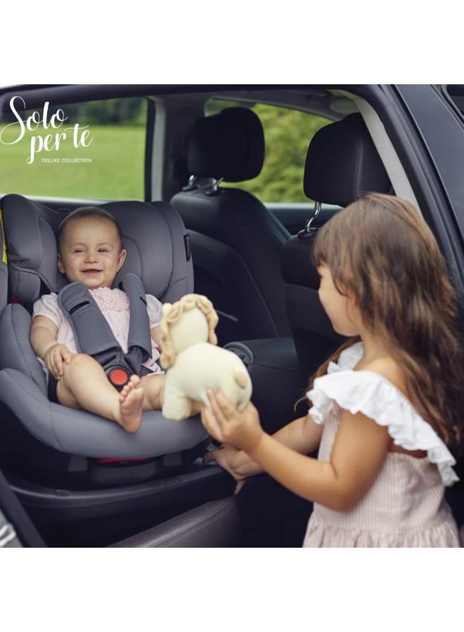 Cam - مقعد سيارة للأطفال مقاس I-Size، خارجي، أصلي، أساسي، خفيف الوزن ومريح للأطفال والرضع، سهل السفر، حماية للرأس حتى عمر 0-3 سنوات، 0.36 كجم - رمادي - Image 2