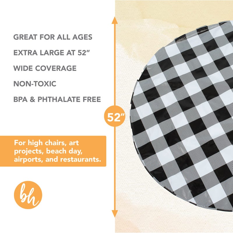 BooginHead SplatMat 52" Extra Large Waterproof Floor Mat for Under High Chair, Marble Swirl - Image 2