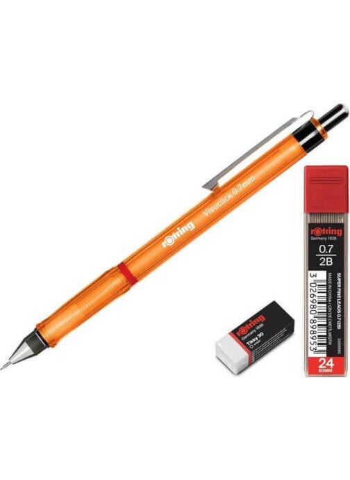 Rotring - Visuclick 0.7 mm Orange Versatil School Set - Image 1