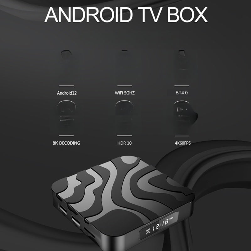 Android TV Box 4GB RAM 32GB ROM Powerful Chip Fast CPU - Latest Android 12.0 OS High Speed Dual Band WiFi for Home Entertainment 8K Smooth Playback - Image 5