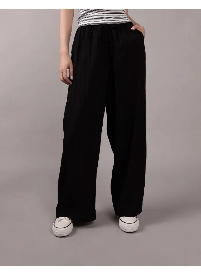 American Eagle AE High-Waisted Wide-Leg Gauze Pant