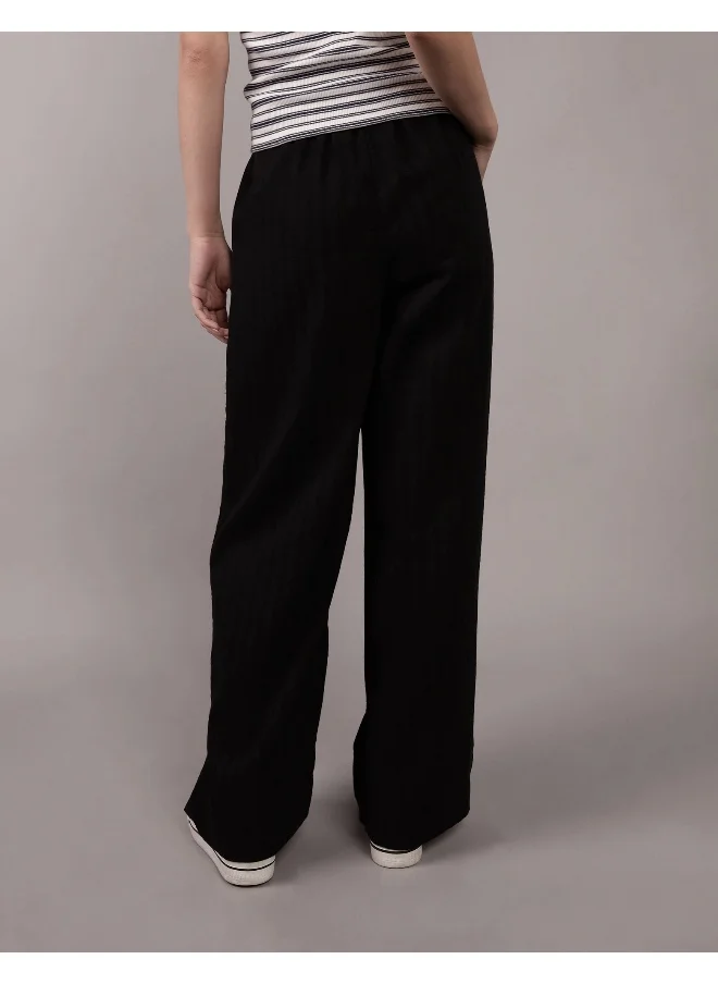 امريكان ايجل AE High-Waisted Wide-Leg Gauze Pant