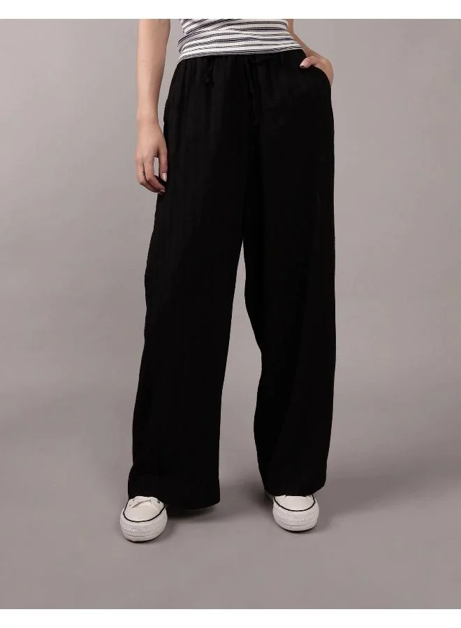 American Eagle AE High-Waisted Wide-Leg Gauze Pant
