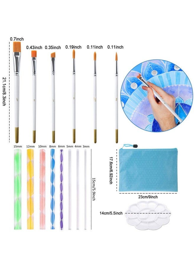 Augshy Mandala Dotting Toolsaugshy 58Pcs Dot Painting Tools Set Rock Painting Supplies With A Blue Zipper Waterproof Storage Bag For Painting Rocks - Image 3