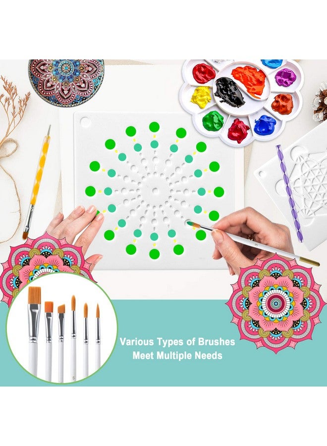 Augshy Mandala Dotting Toolsaugshy 58Pcs Dot Painting Tools Set Rock Painting Supplies With A Blue Zipper Waterproof Storage Bag For Painting Rocks - Image 4