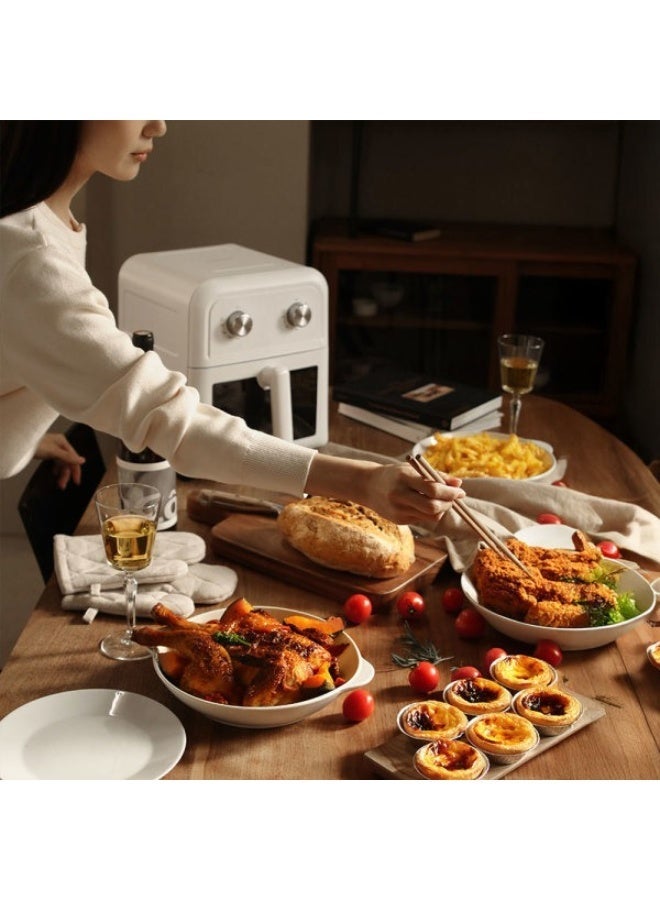 6L Air Fryer,  Non-Stick Multi-Layer Basket, Less Oil Cooking, Adjustable Time & Temperature Hot Air Circulation for Frying, Grilling, Baking and Broiling, Brushed Matte Finish, Viewing Window, 1600W - Image 4