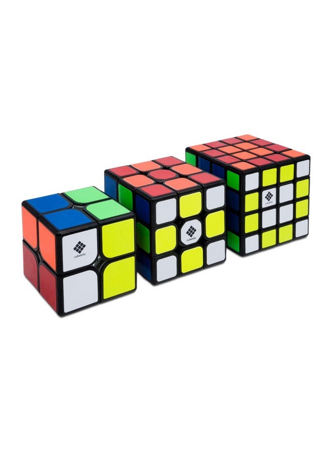 Cubelelo Cubelelo Drift 2x2 3x3 & 4x4 Black Premium Gift Box | 3-in-1 Puzzle Game Set | Triple The Challenge, Thrice The Fun | Ultimate Value Saver Combo | Brainstoming Toy for Children Kids & Adults  - Image 2