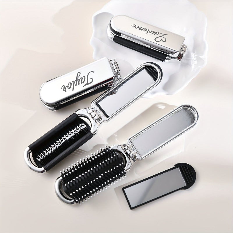 Silvery Name Engraved Comb Personalized Gift Handcrafted Bridal Party Hair Accessory for Bridesmaids - Image 5