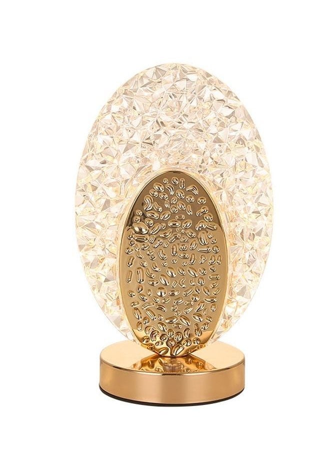 C&C Home Touch Control 3 Colors Rechargeable Table Lamp with Metal Base Small Decorative Acrylic Night Light Crystal Table Lamp for Party Living Room Bedroom  - Image 3