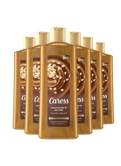 Caress Caress Body Wash for Women Cocoa Butter  Oat Milk Shower Gel Moisturizing Body Wash Leaves Skin Feeling Instantly Moisturized 186 oz 6 Pack 