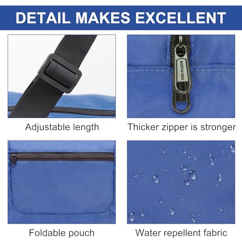 HOLYLUCK Foldable Travel Duffel Bag For Women & Men Luggage Great for Gym (Blue) - Image 5