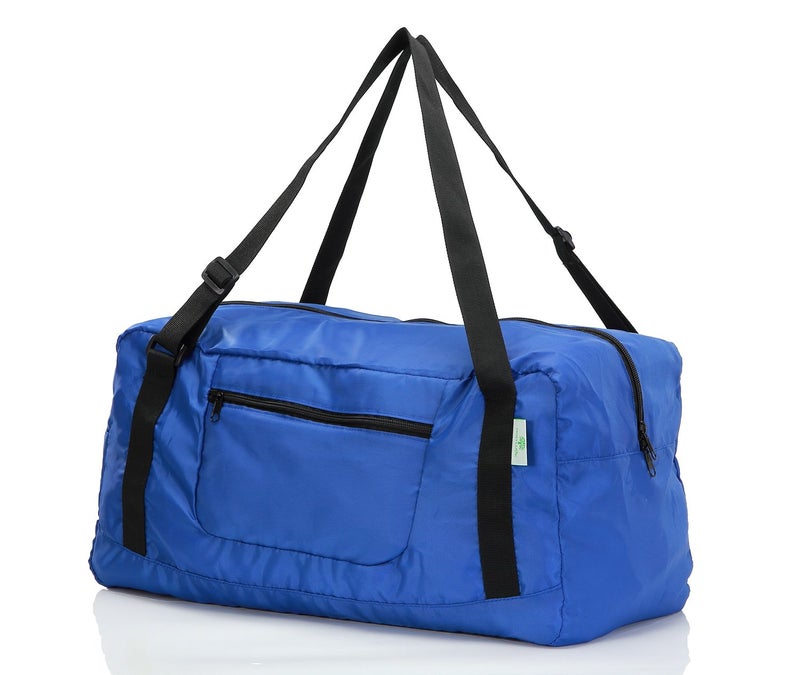 HOLYLUCK Foldable Travel Duffel Bag For Women & Men Luggage Great for Gym (Blue) - Image 1