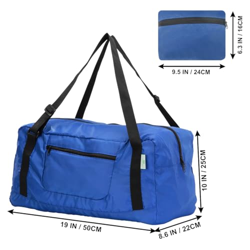 HOLYLUCK Foldable Travel Duffel Bag For Women & Men Luggage Great for Gym (Blue) - Image 2