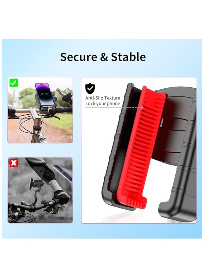 PROMASS Bike Phone Mount Holder, [Camera Friendly] Motorcycle Phone Mount for Electric Scooter, Mountain, Dirt Bike and Motorcycle - 360° Rotate Suitable for iPhone & Android Smartphones from 4.5-7.0 inches - Image 4